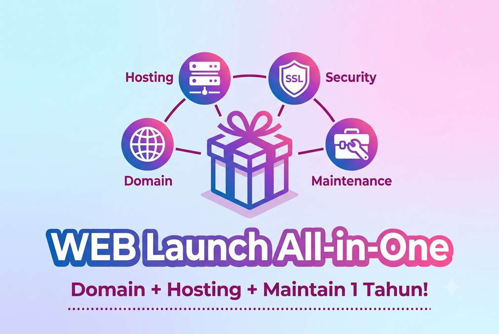 [Paket All-in-One] Jasa Onlinekan Website + Domain, Hosting & Maintenance 1 Tahun